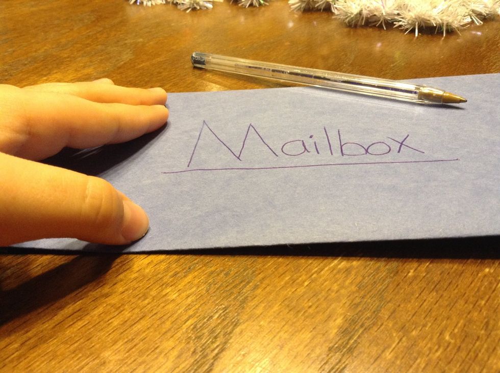 And write mailbox on it or whatever you want