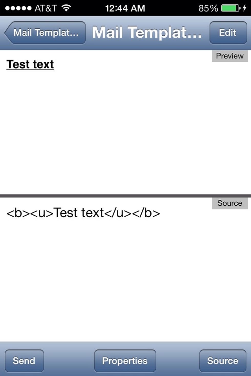 And you can use more than one. As long as they're both open and closed tags in the right order. Here the text is both bold and underlined.