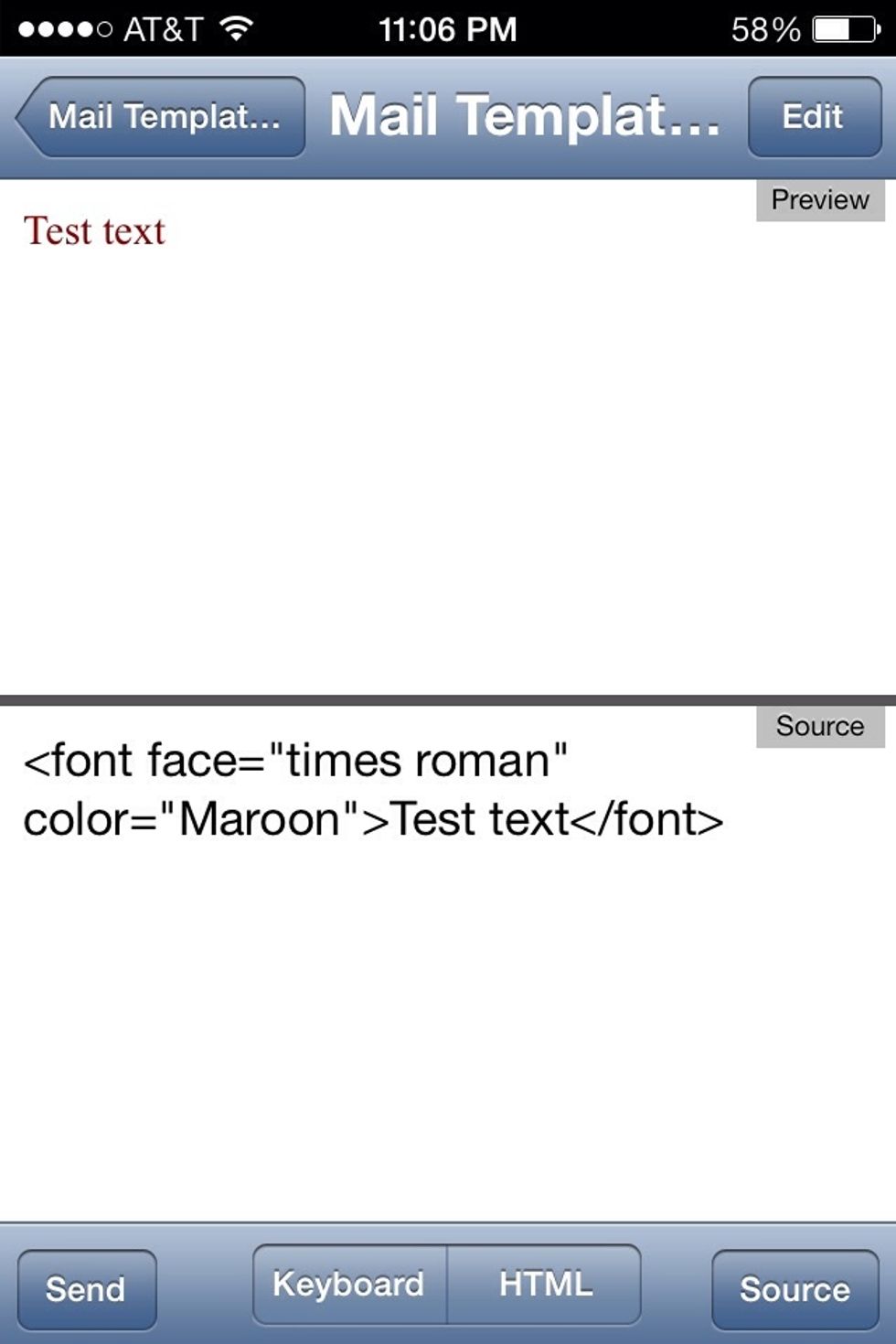 And you can use more than one command in a tag. Here I changed the font face to times roman and it's color to maroon. Examine the code. I hope it's starting to click by now. If not. Feel free to ask.