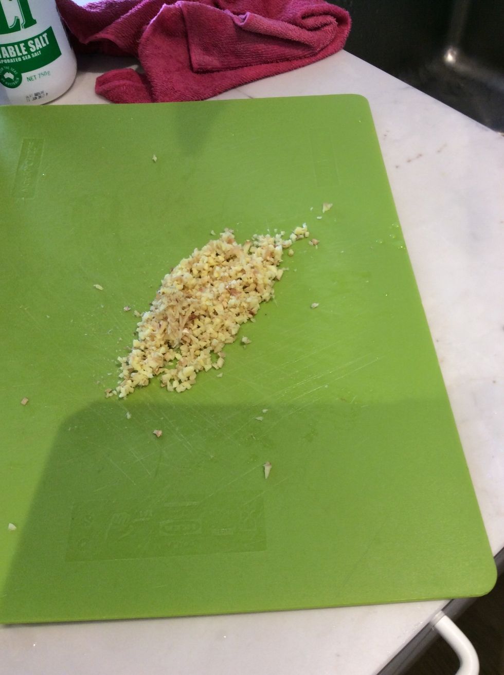 And you needs to chop ginger into very small part