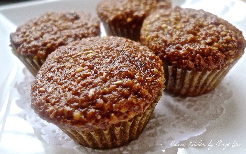 And you're done! These muffins can be served warm and they taste real good fresh from the oven. They can also keep at room temperature for a few days.