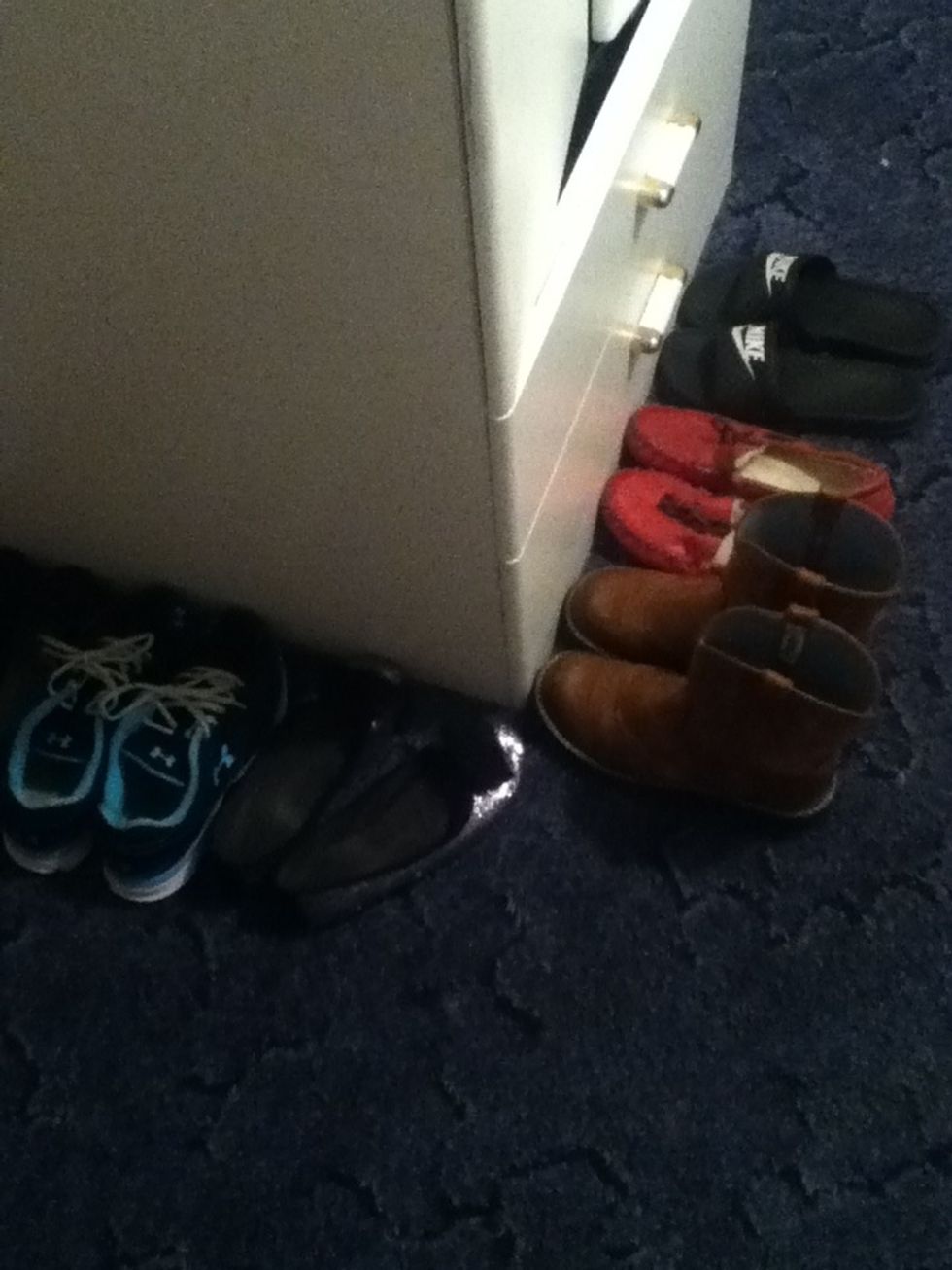 And you shoes in a line