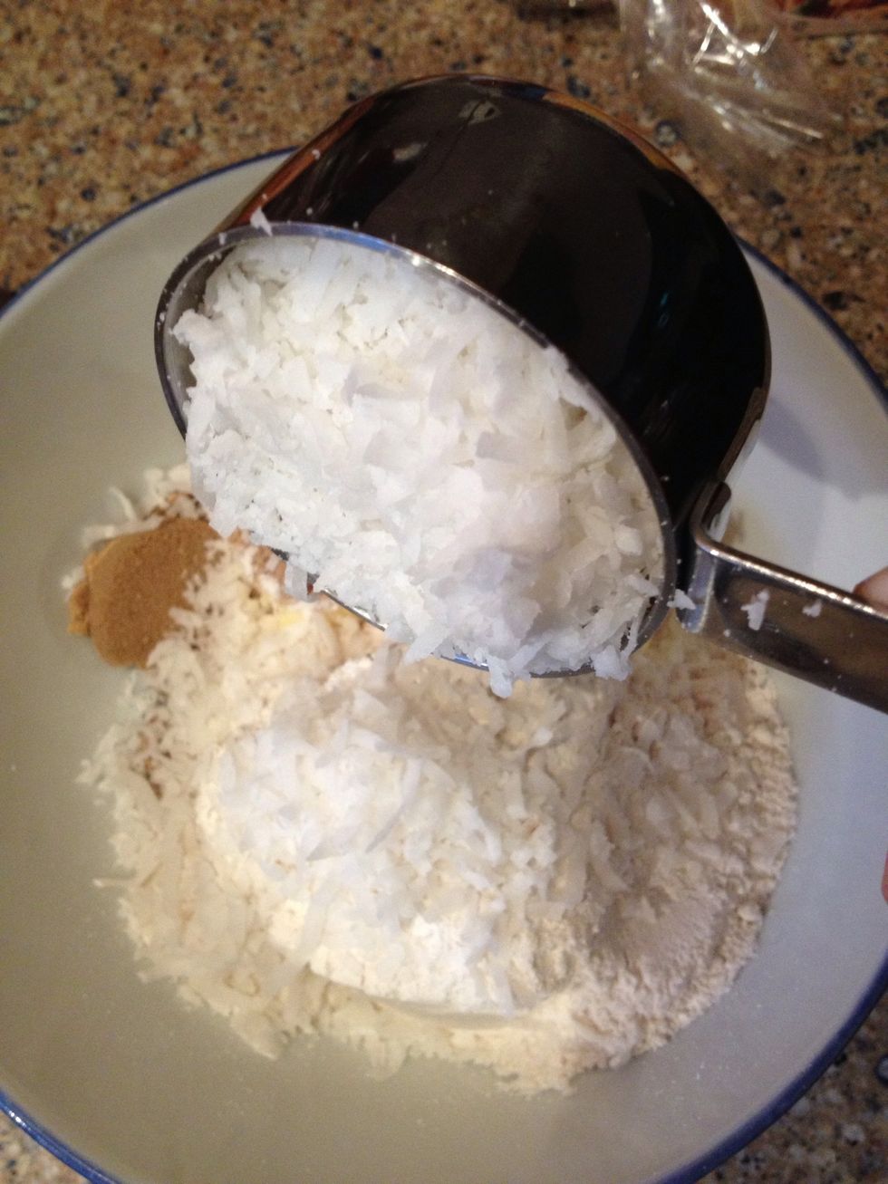 and your 1/2 cup of flaked coconut...