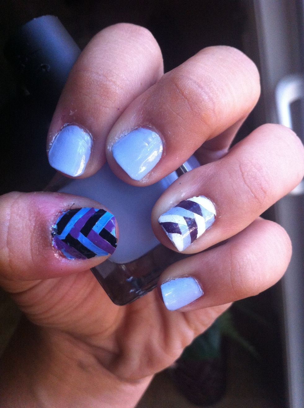 And your done! And you have adorable herringbone design nails! Enjoy\u263a