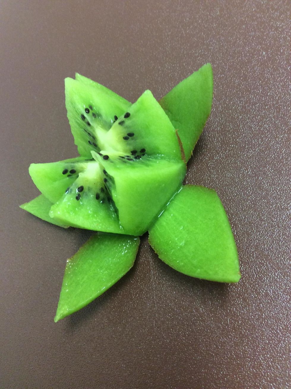 And your kiwi will look like this.. A flower!