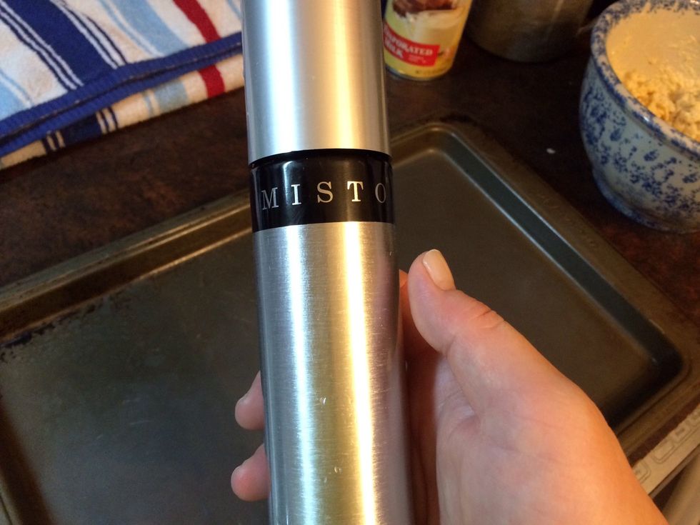 And your oil mister. I love this. You fill it with your own oil.