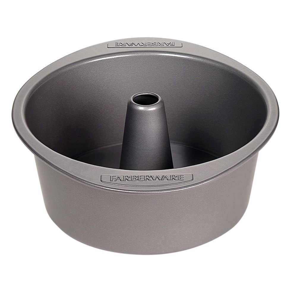 Angel Cake Pan. Used to make angel cake. I can use it to make angel cake.