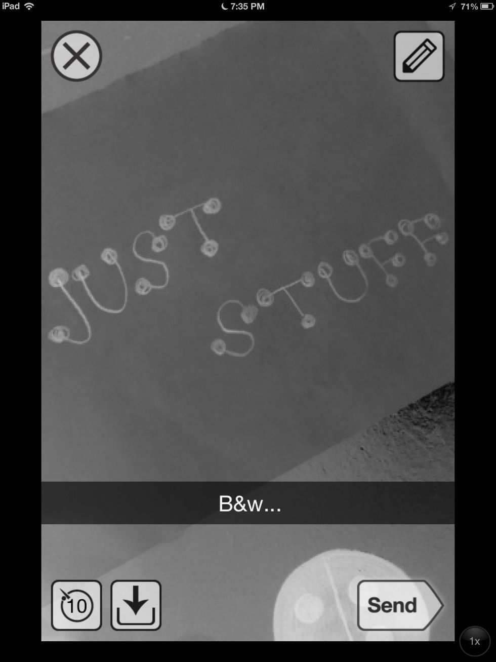 Another cool effect is complete the instructions for the negative effect, and then type in "B&w..." Which will give you a negative black and white effect! Cool right?