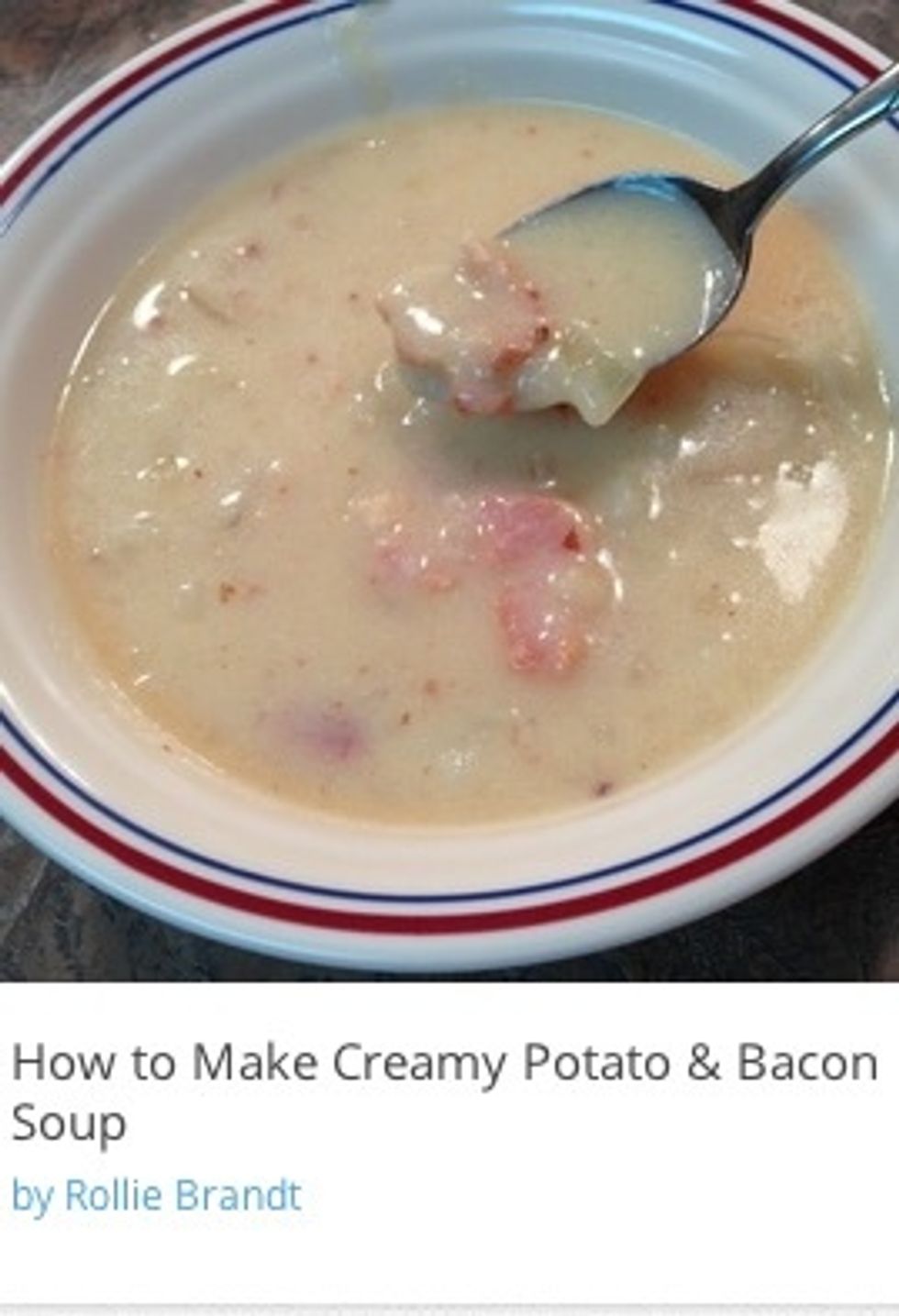Another hearty soup I learned from Mom can be found here in SnapGuide.