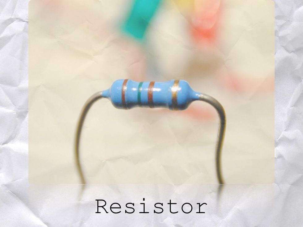 Another part of a CIRCUIT is a RESISTOR. A resistor... RESISTS! It resists CURRENT FLOW.