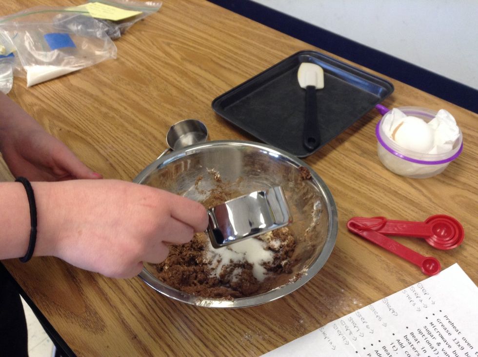 Another step, add sugar.