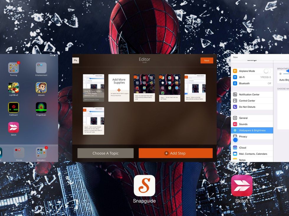 Another way to save battery is to close previously opened apps