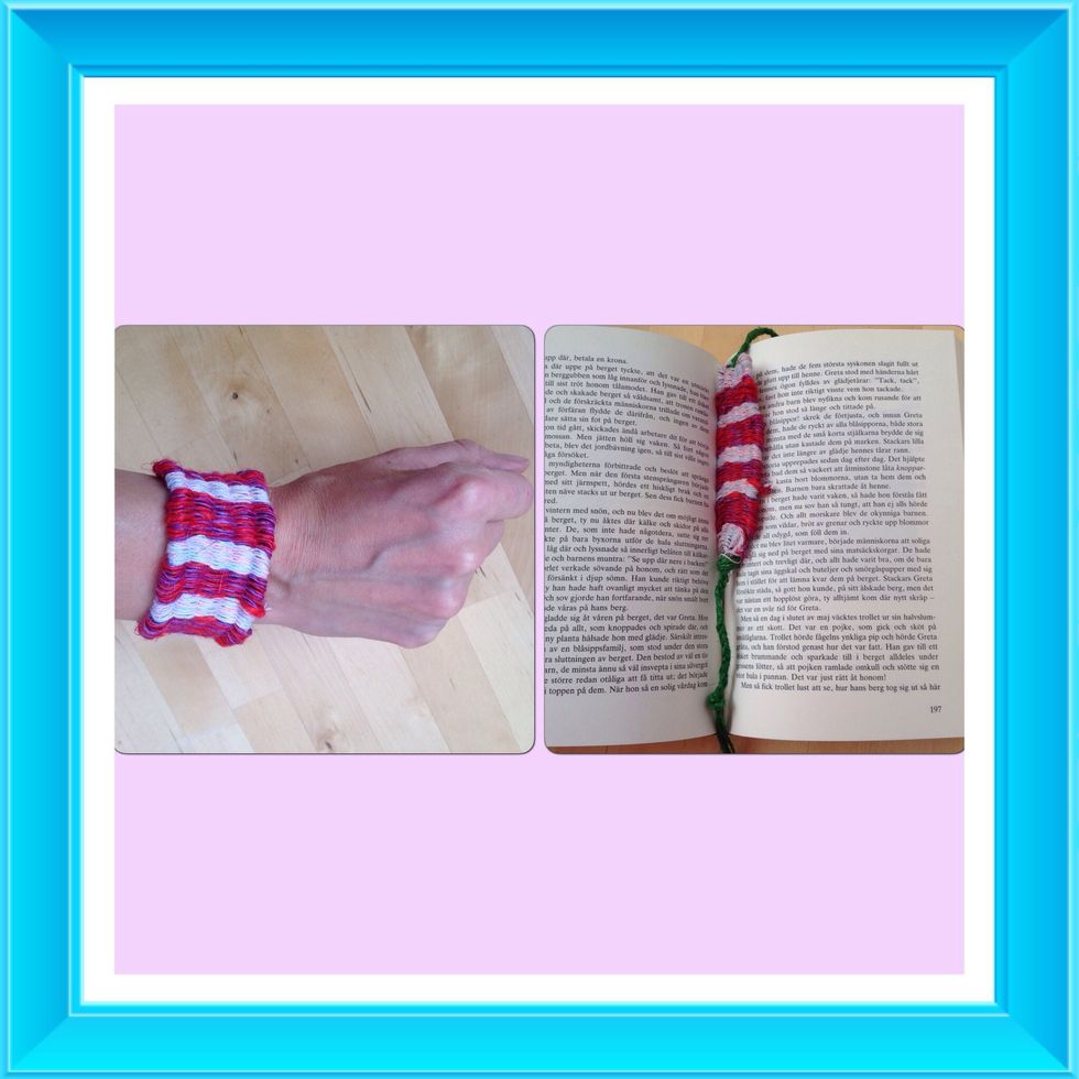 Anv\u00e4nd din v\u00e4v som ett snyggt armband eller som bokm\u00e4rke. Ett tips \u00e4r att ge bort det i present. Lycka till!