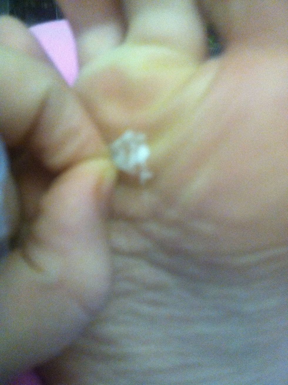Any extra glue should be pulled off by hand.\u270b