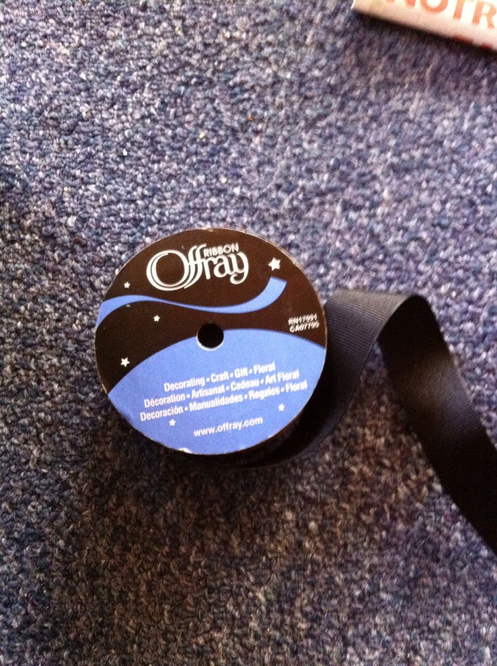 Any size black ribbon is fine, this is the one I used.