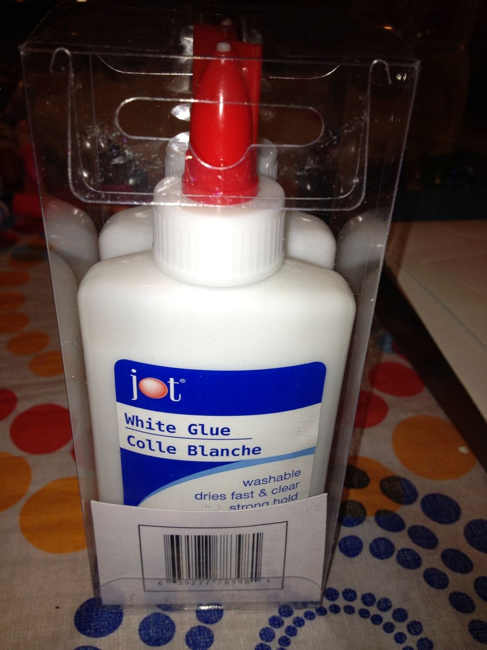 Any white glue will work. For 1.5 liters I used one full container of glue.