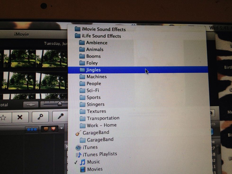 Apple provides free music and sound effects that are copyright free!
