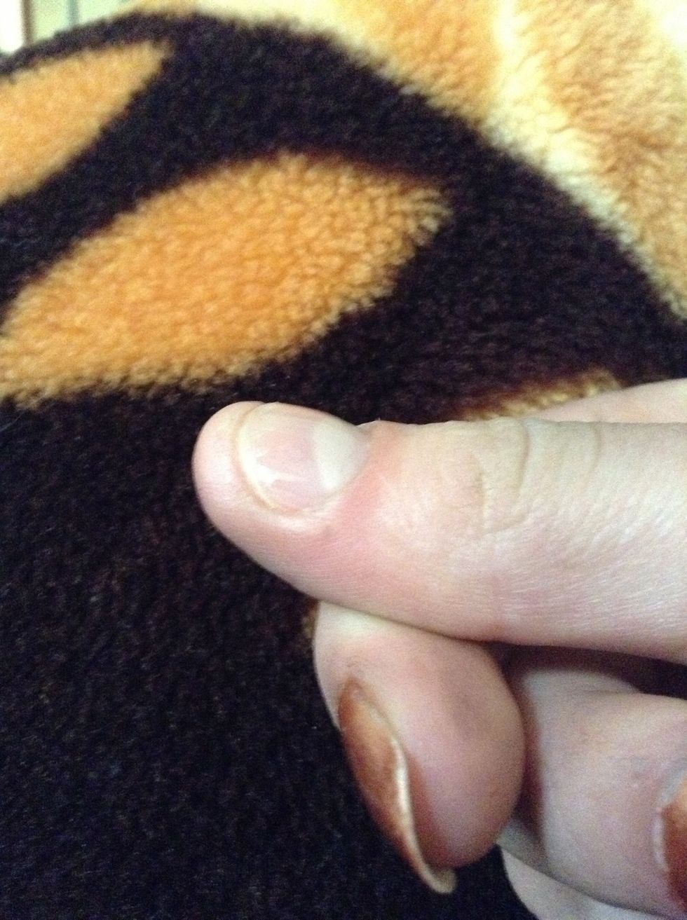 Apply a generous amount of glue to the nail Try not to miss any part of the nail If you do, it will not stick as well