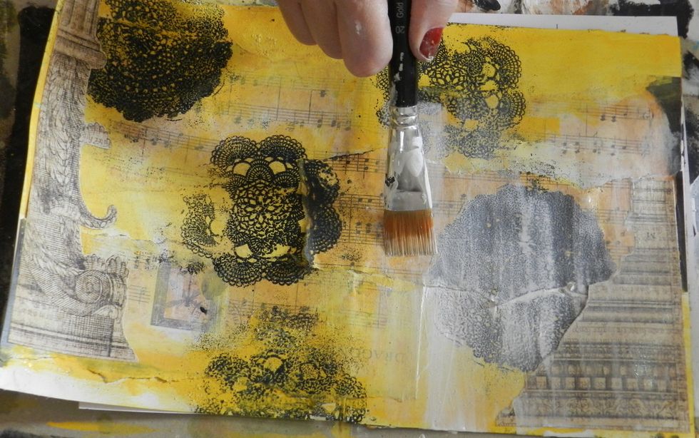 Apply a layer of acrylic gesso.