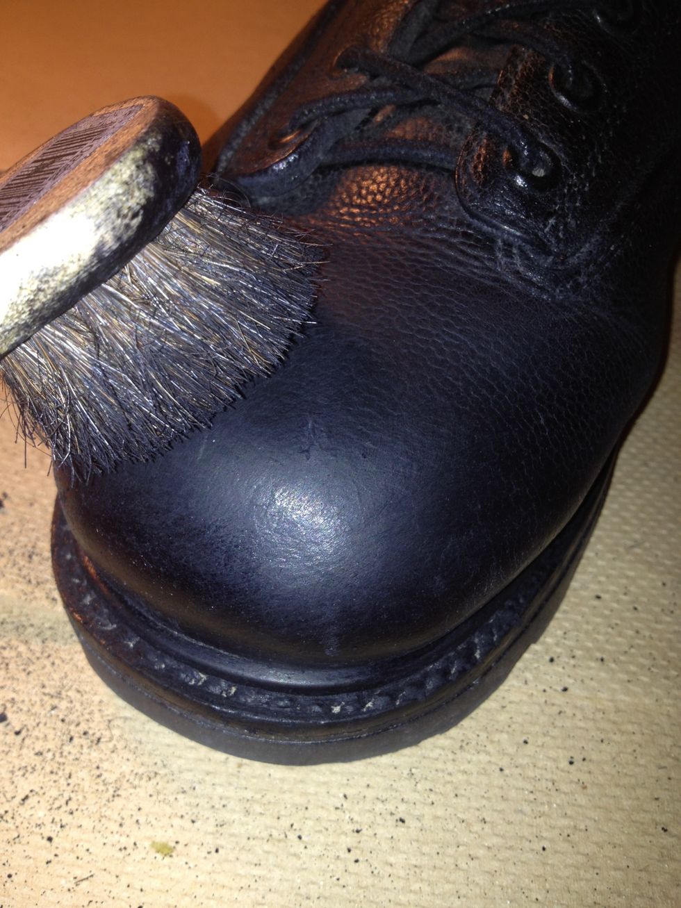 Apply a liberal amount to the toe until its greyish and cloudy.