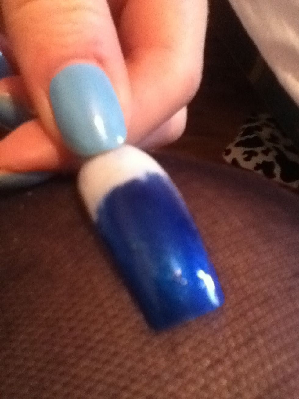 apply a light coat of your coloured shellac, i am using the geleration brand in the shade midnight moonlight