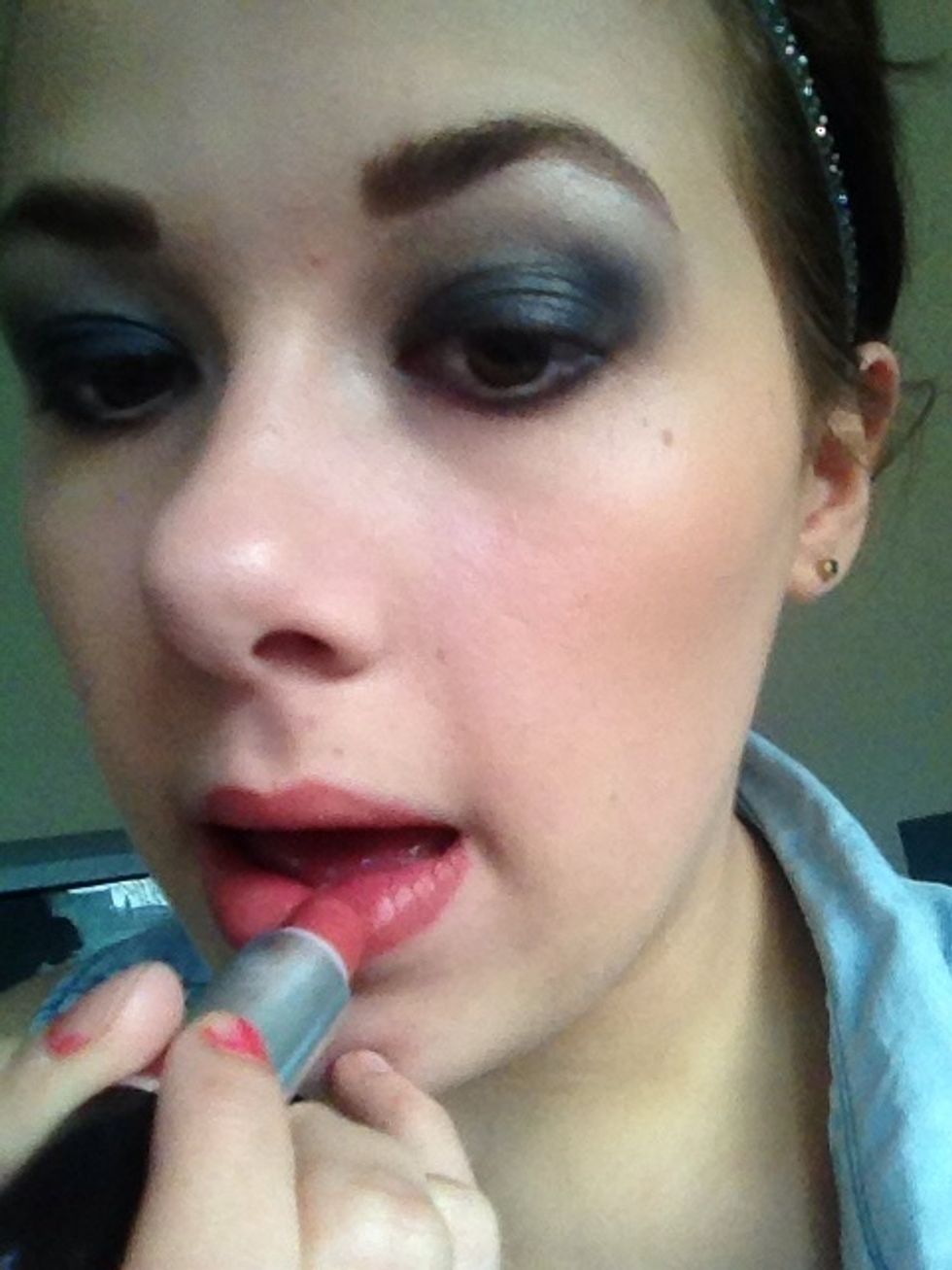 Apply a nude lipstick