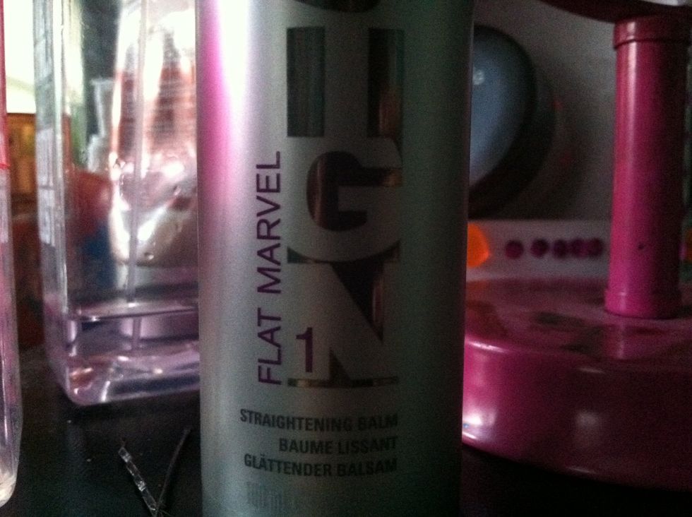 Apply a straightening balm to your hair. This is a crucial step as it will make hair stay and become straight. You don't need to apply a lot to your roots.