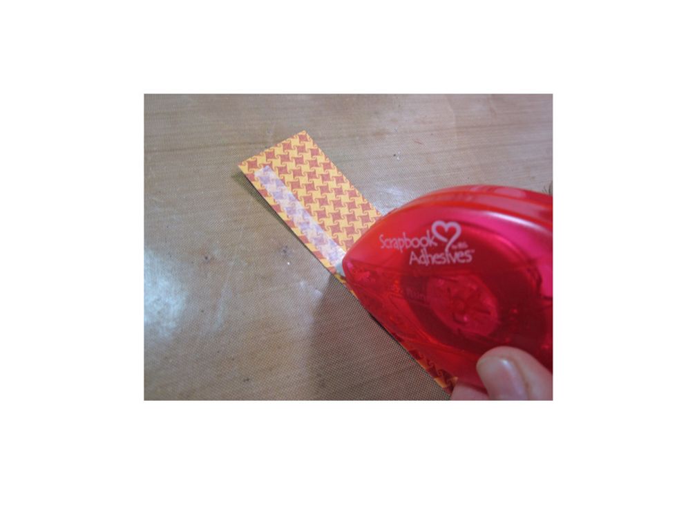 Apply a strong adhesive on the back of the strip.