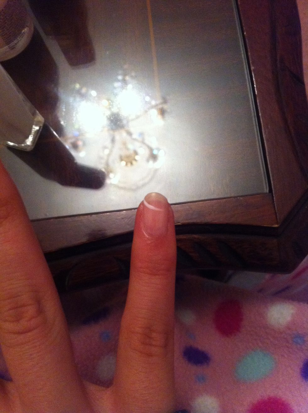 Apply a 'swipe' of white using your nail art brush...