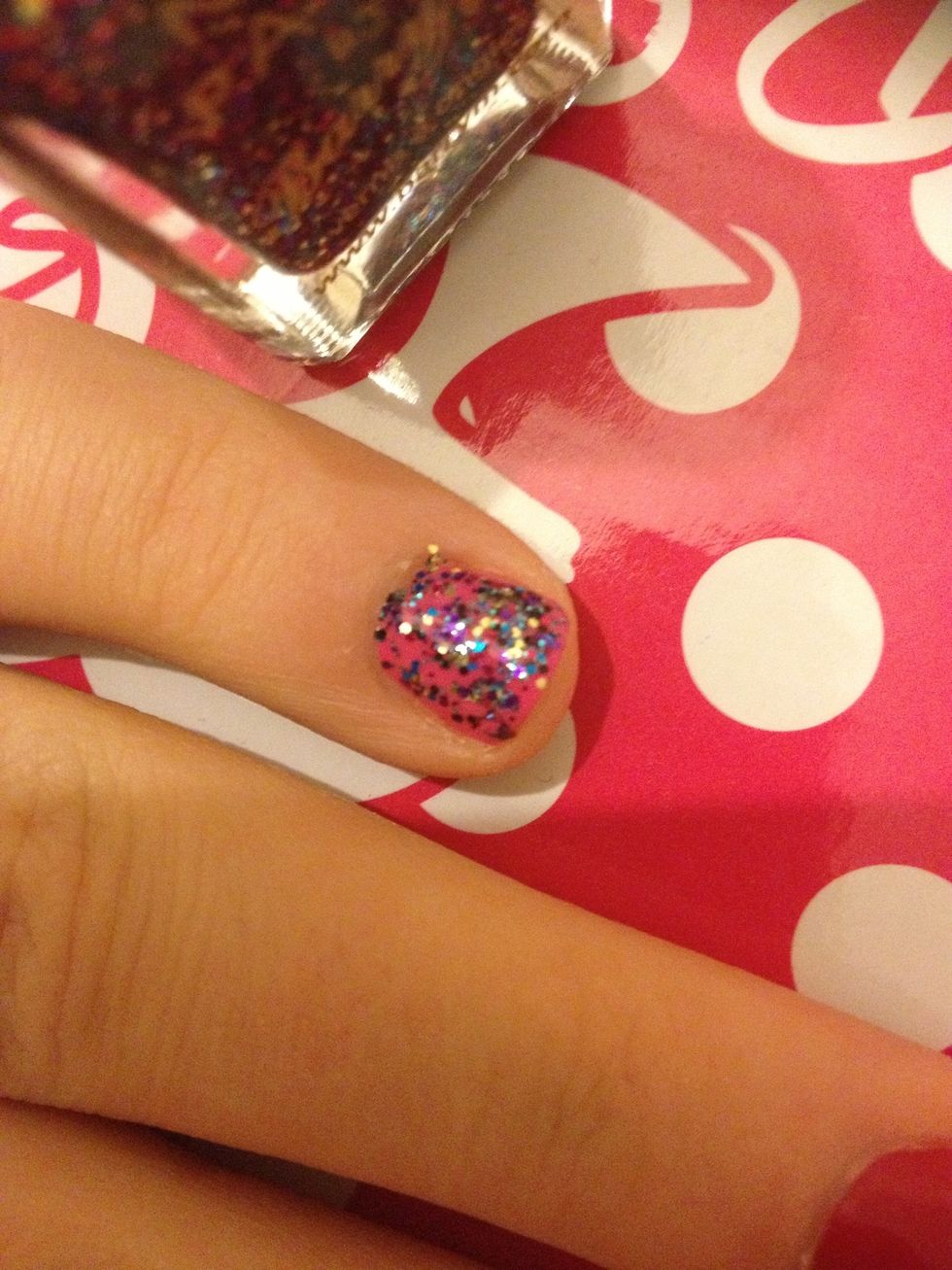 Apply a thin layer to a nail of your choice...