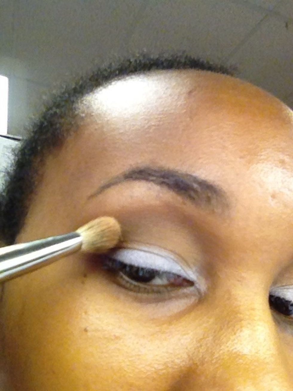 Apply add embark only to the outer potion of the crease and blend