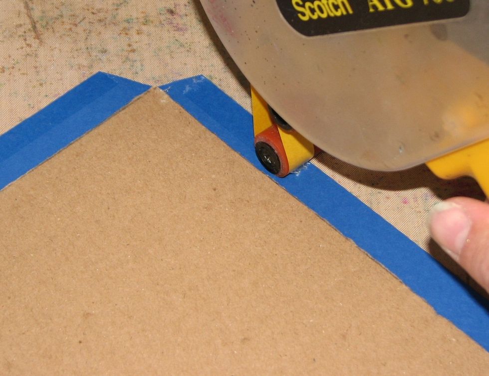 Apply adhesive to both the cardstock tab...