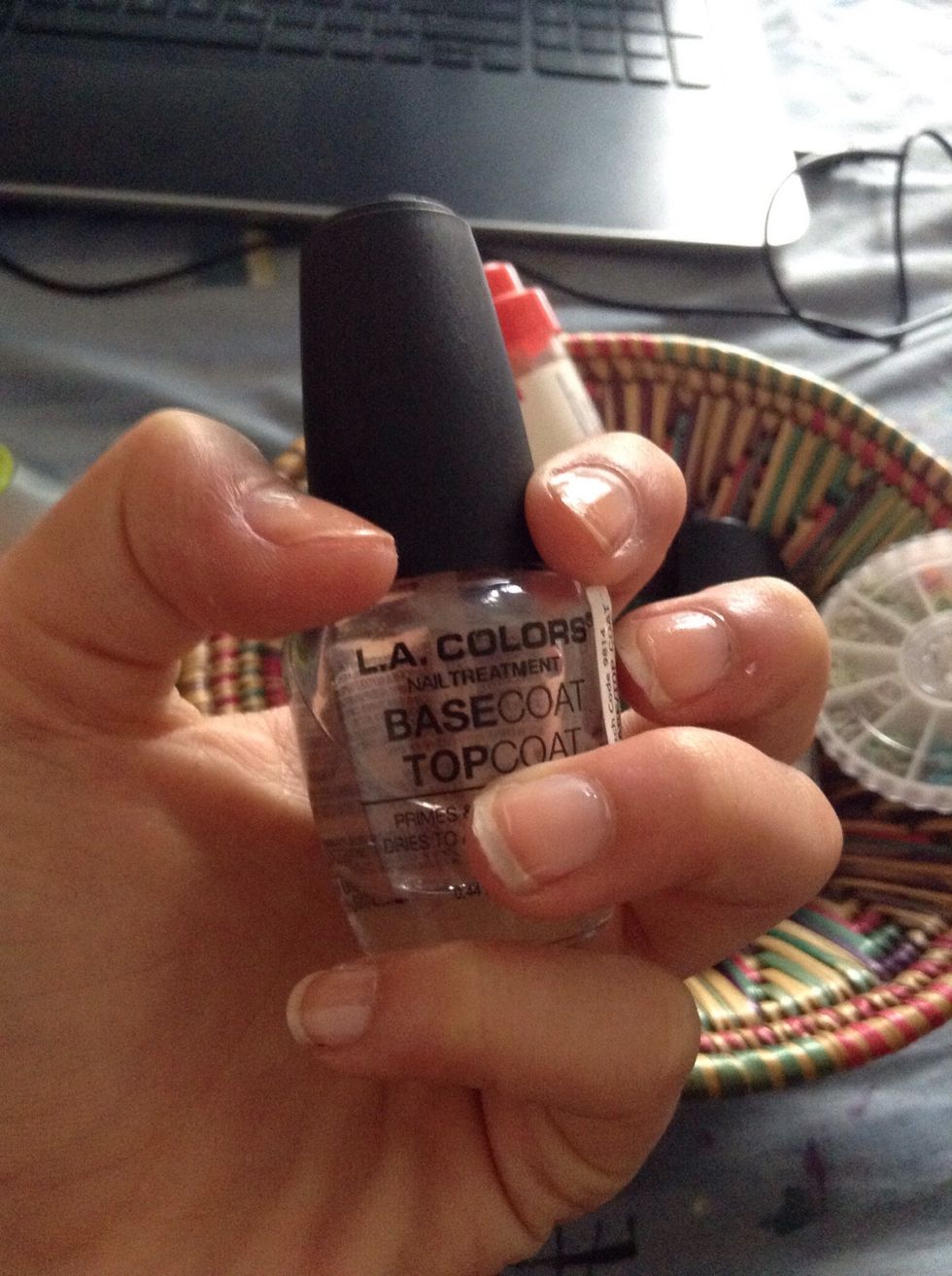Apply basecoat so nail polish doesn't stain natural nail color