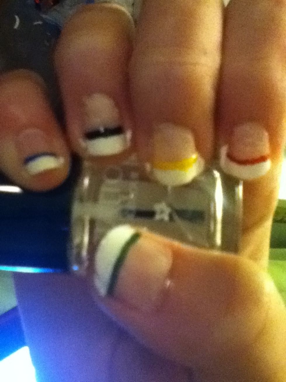 Apply clear top coat to seal in your design.