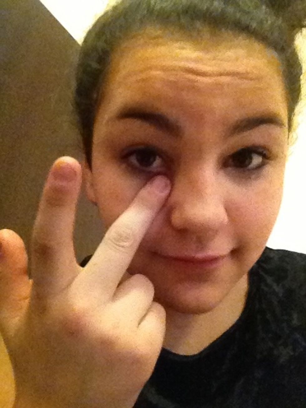 Apply concealer to the - Eyelids, Under eyes, Spots and Pimples