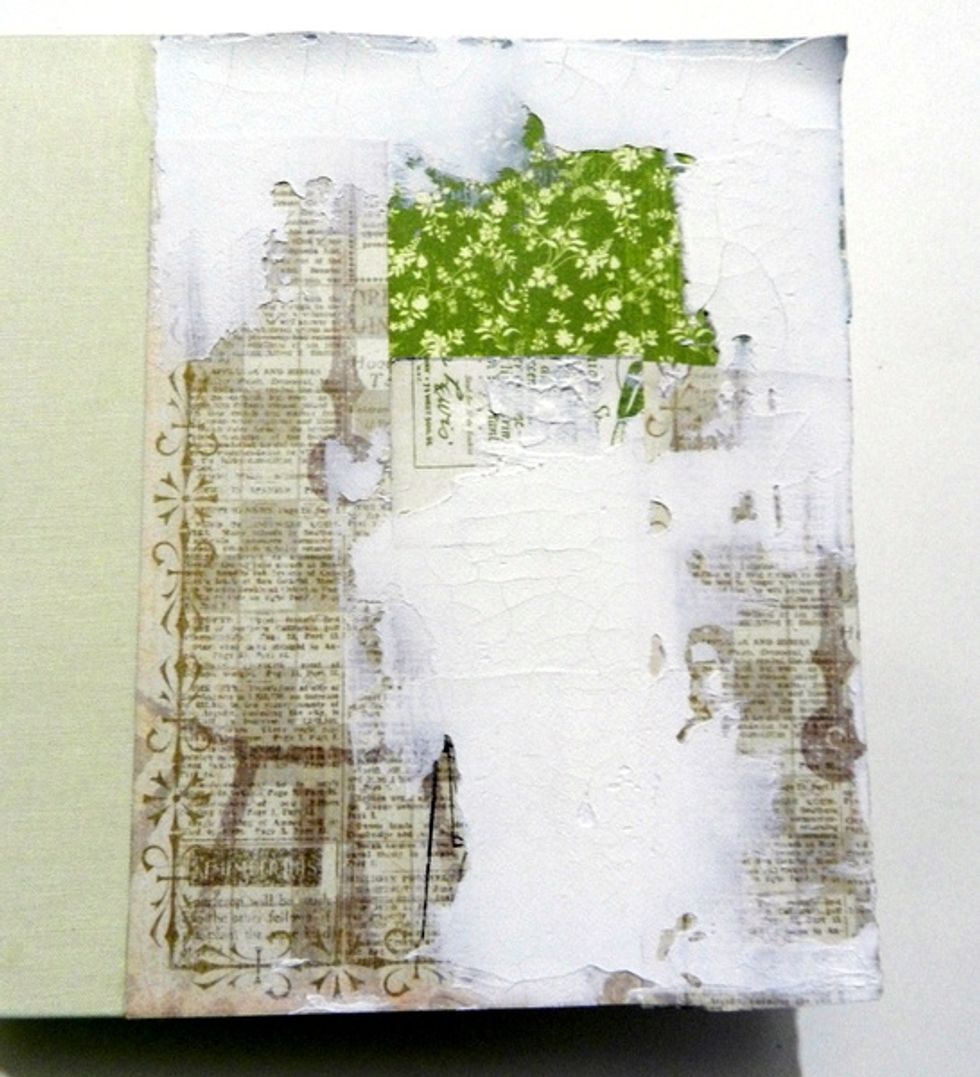 Apply crackle paste on some places.