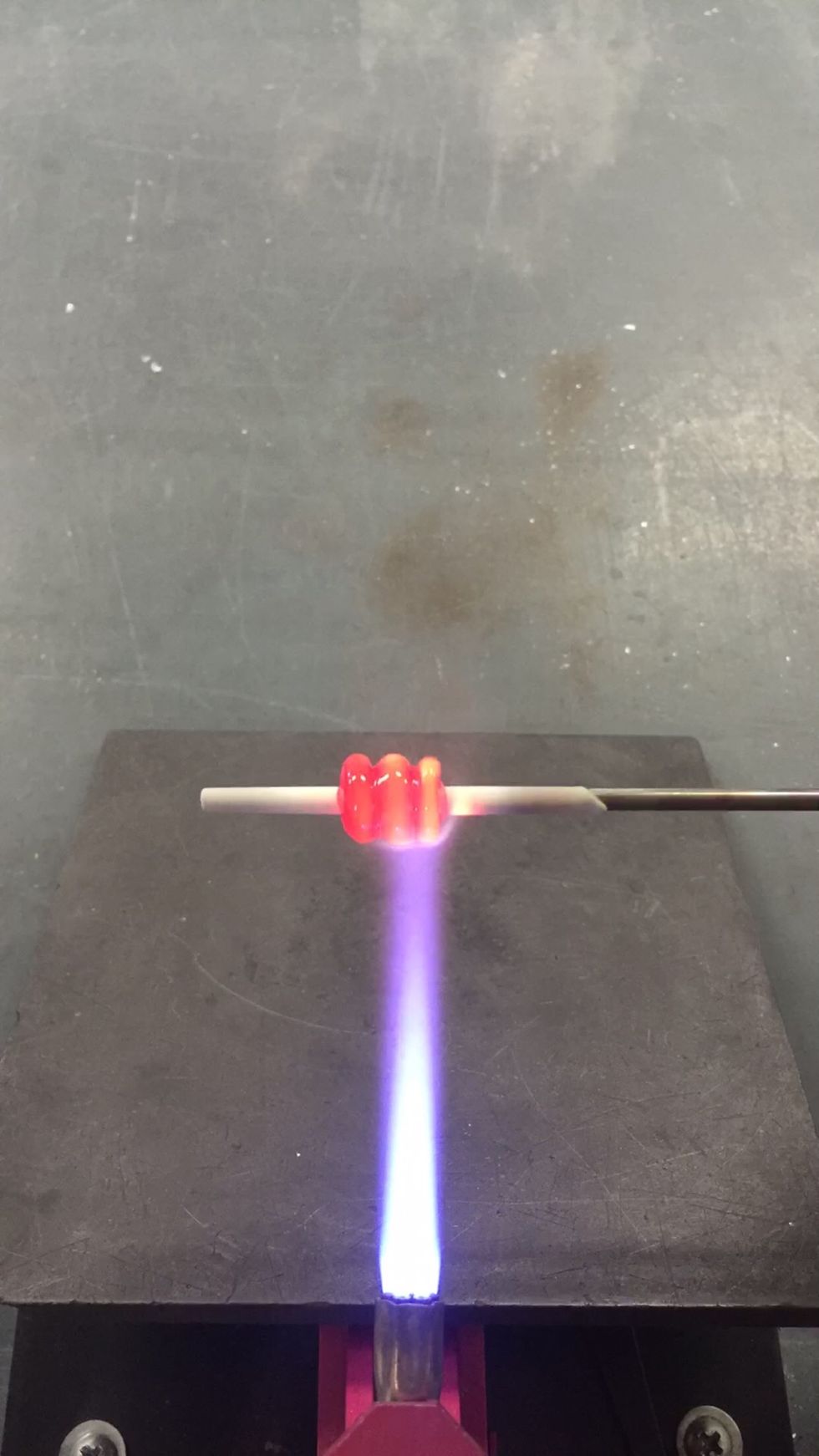 Apply heat to soften.