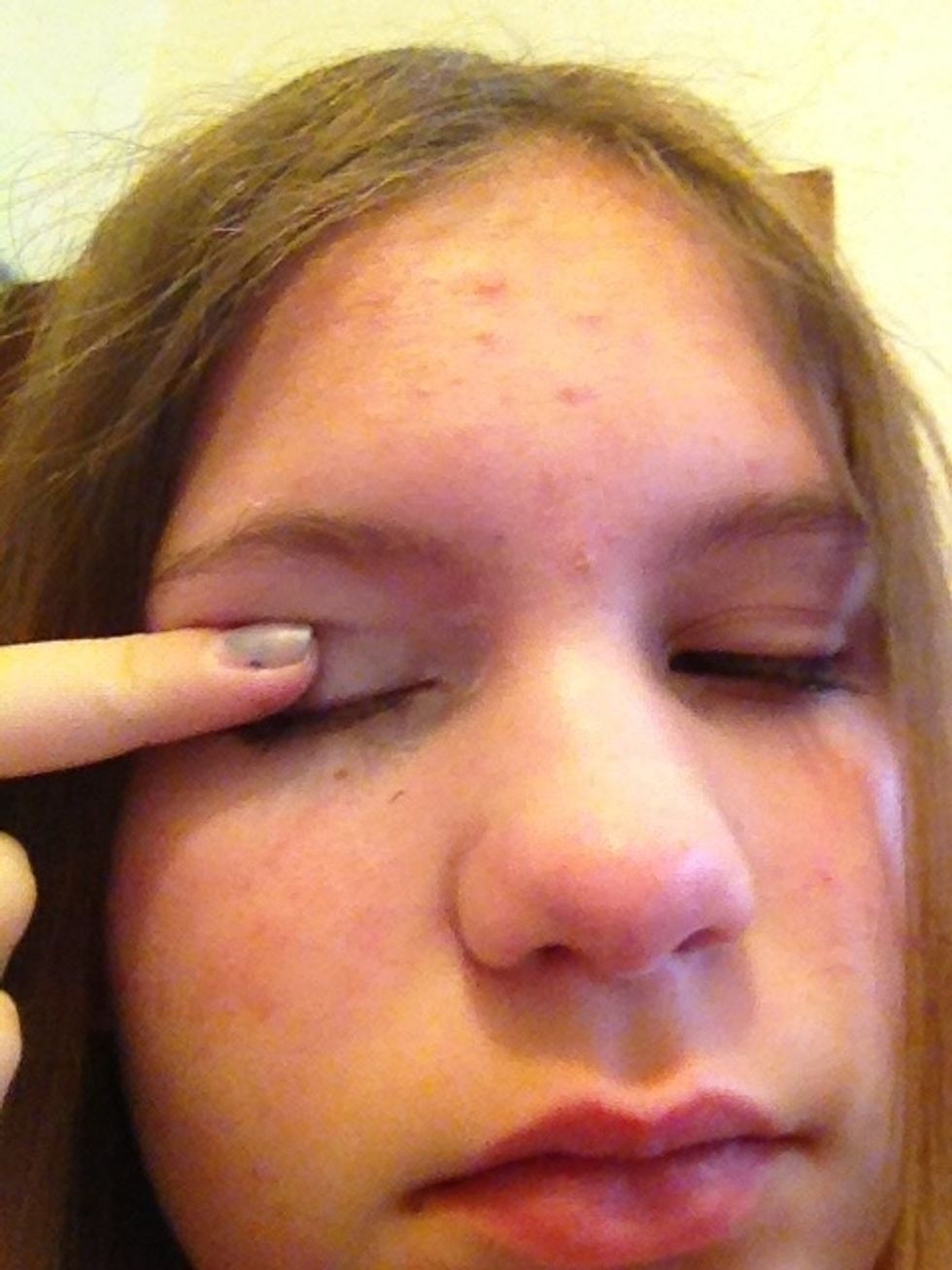 Apply it all over your eyelid. Or your ears. Whatever you want. But I suggest your eyes.-.