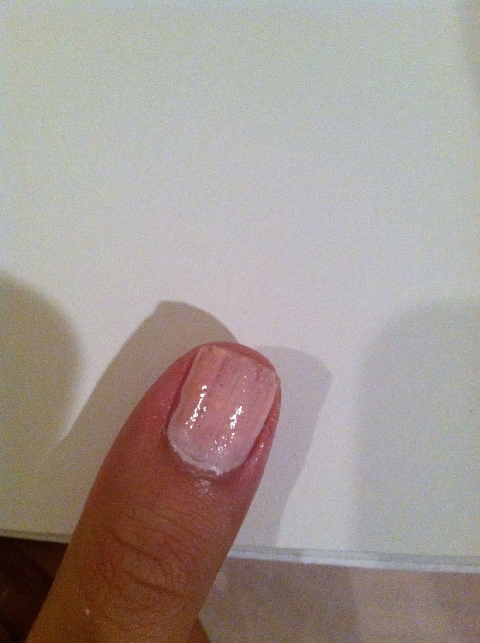 Apply it to 3/4 of the nails