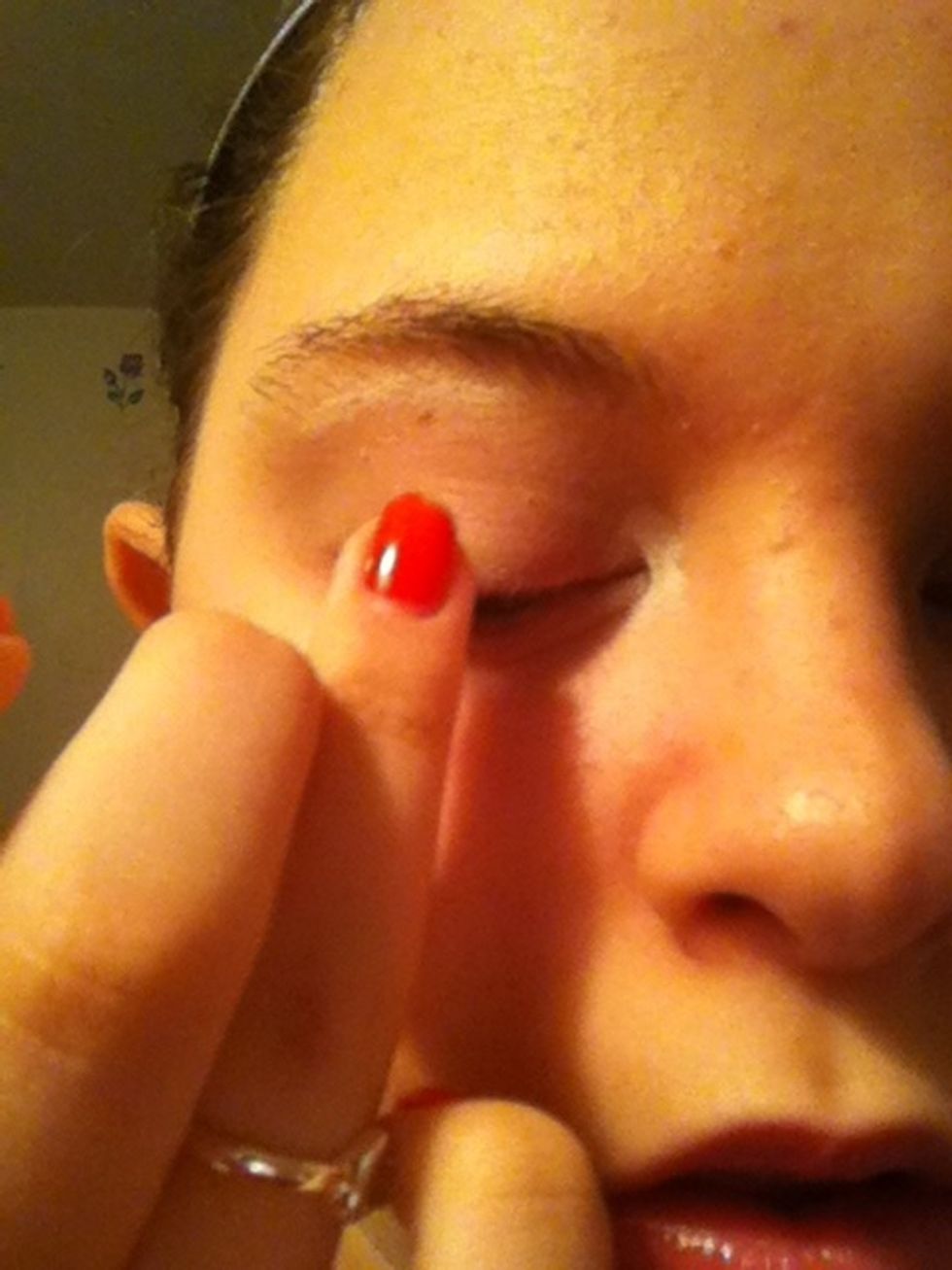 Apply it to the center of your lids, under your eyebrow and on your inner corner! Blend, blend,blend!!