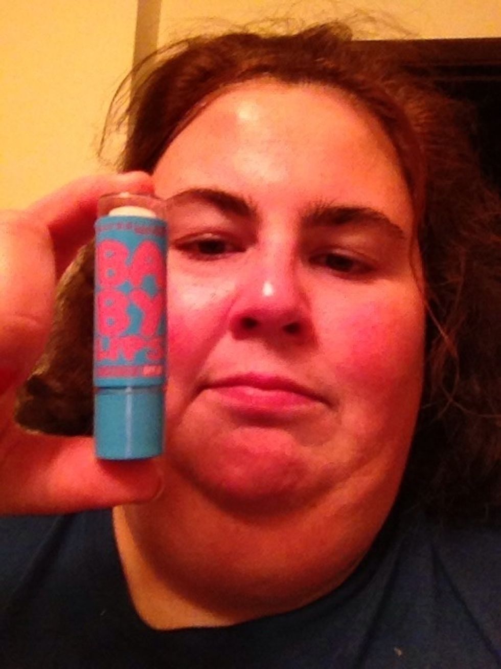 Apply lip balm. I use Mabelline's Baby Lips.