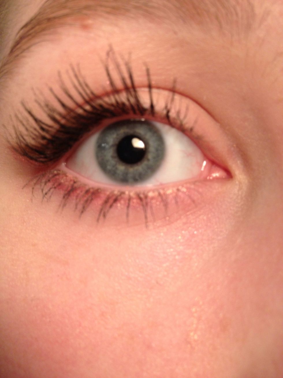 Apply mascara. If desired, apply false lashes
