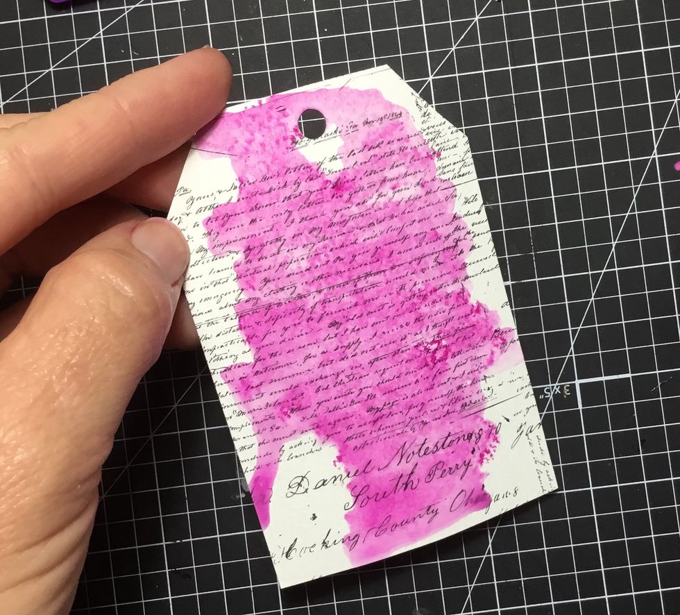 Apply more water to allow the colour to run.