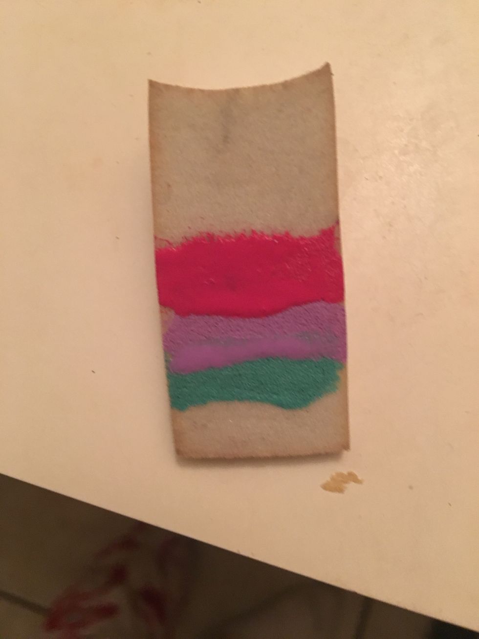 Apply one strip of each color in the pattern you want