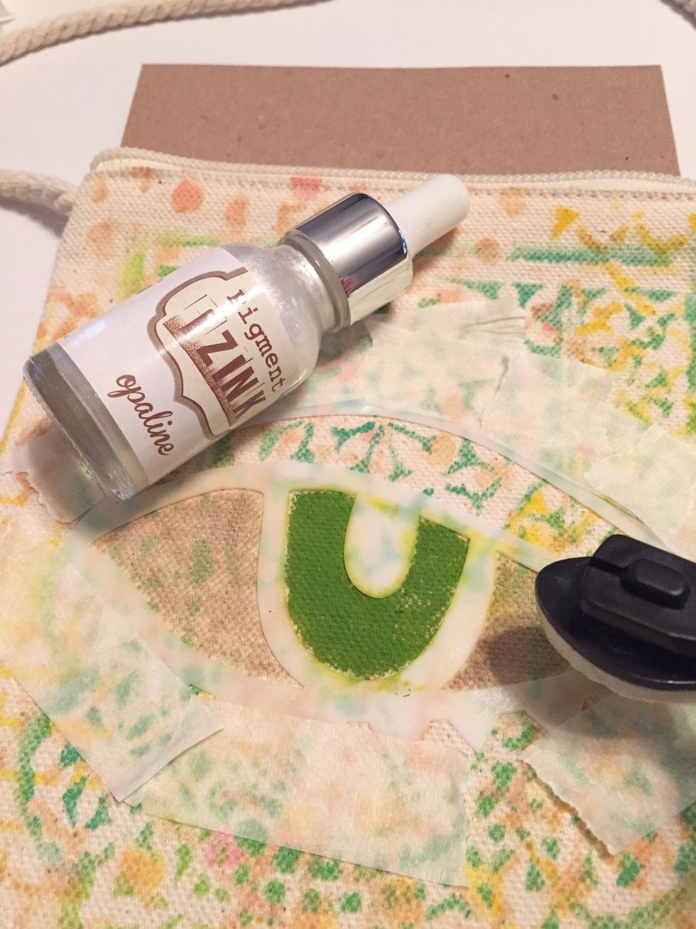 apply Opaline Izink to fill in "whites".