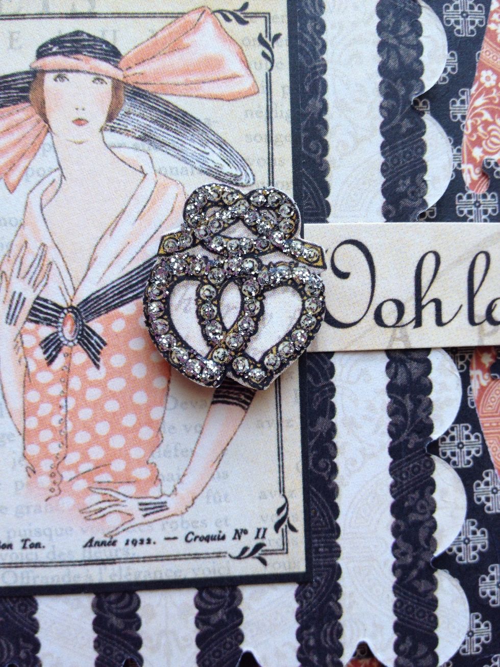 Apply Silver Stickles to the heart jewelry image for extra dazzle!