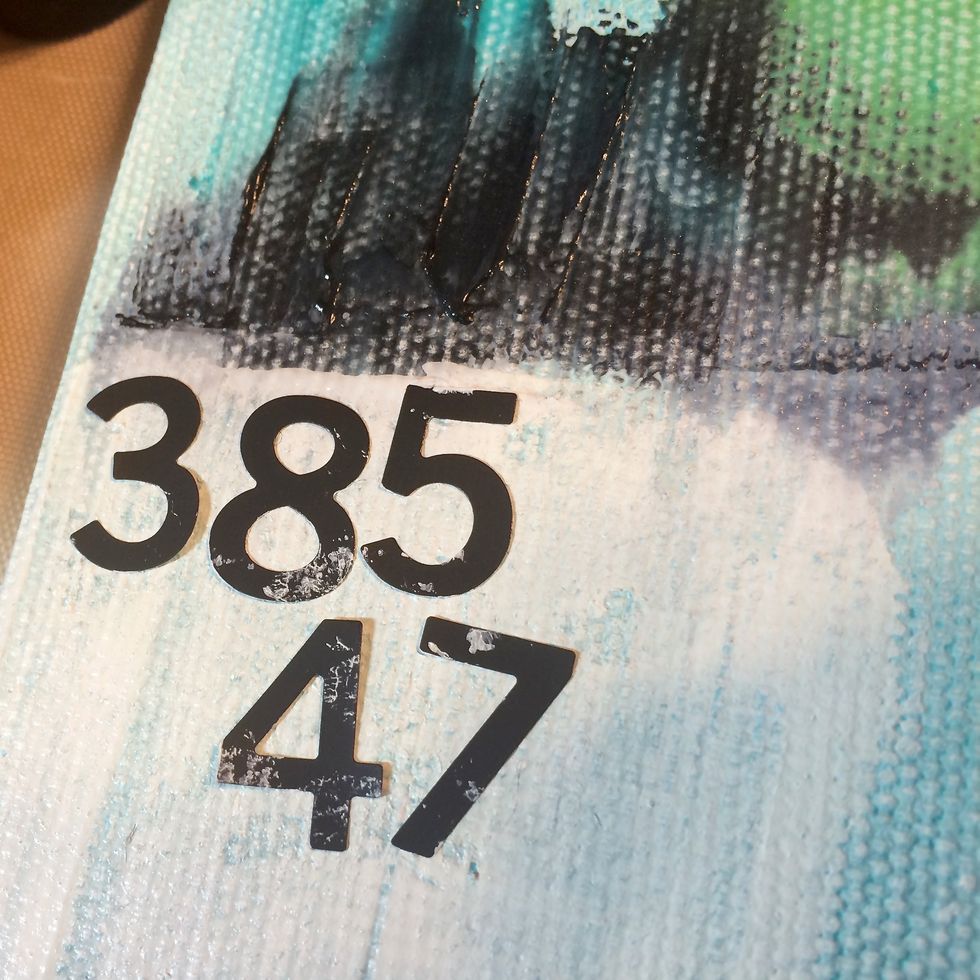 Apply some number stickers.