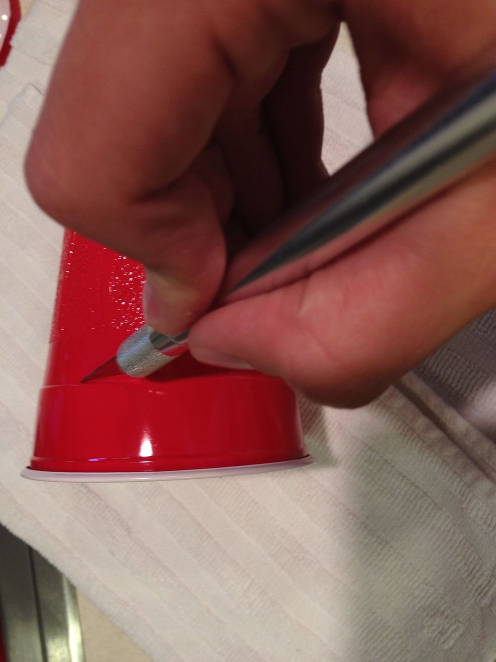 Apply steady pressure, and make as clean of a cut as possible. NOTE: Be careful while cutting!