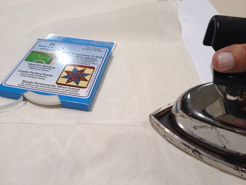 Apply Steam-a-Seam along both lines.