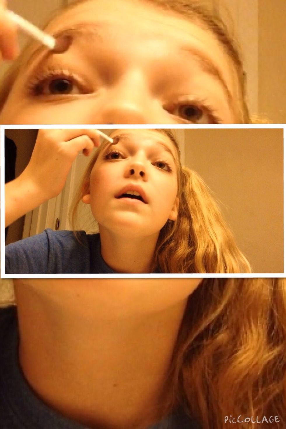 Apply that on your eyelids! Your brow bone and everything!!!